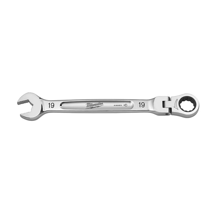 Clé à cliquet combinée articulée 19 mm