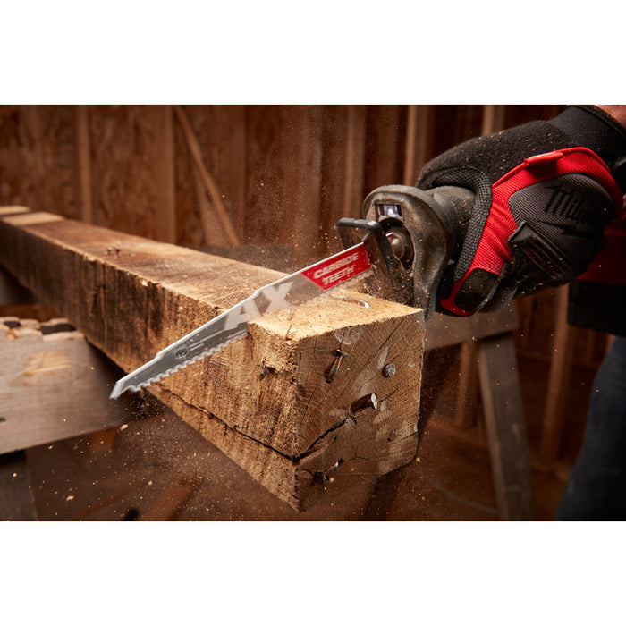 Ensemble de 5 lames Sawzall AX 9" à dents de carbure pour le bois