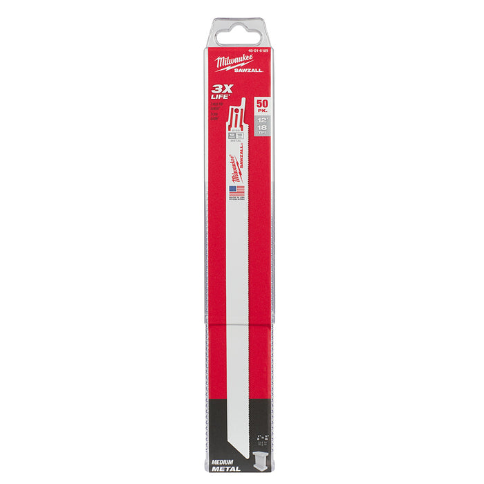 Ensemble de 50 lames Sawzall standard pour métal 12" (18 d/po)