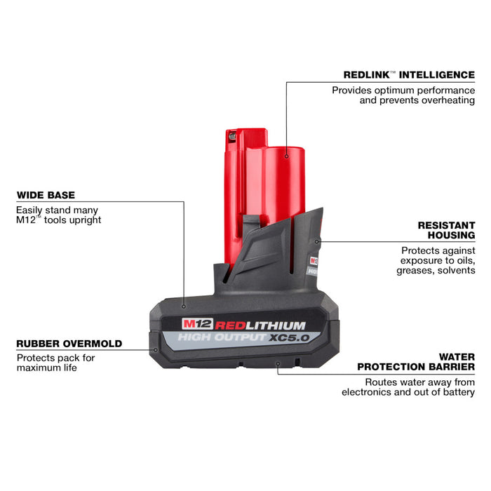 Batterie M12 Redlithium High Output 5.0 Ah