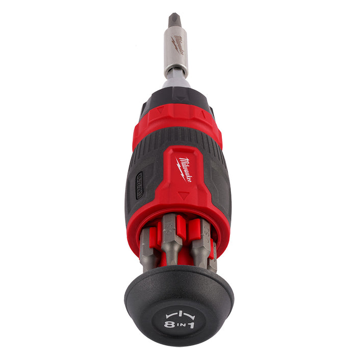 Tournevis à cliquet compact à pointe interchangeable 8-en-1