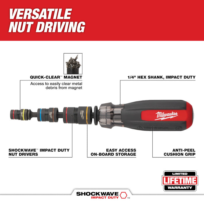 Tournevis à embouts tourne-écrou Shockwave multiples
