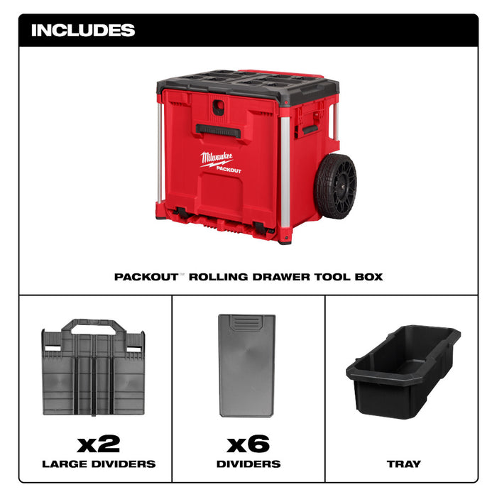 Coffre roulant avec tiroir Packout