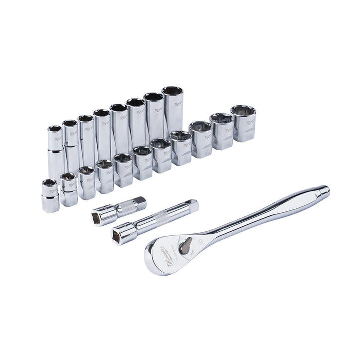 Ensemble de 22 douilles impériales à prise 1/2"