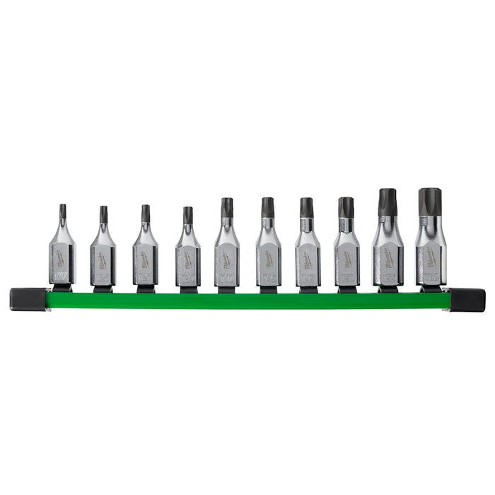Ensemble de 10 douilles à embout Torx, prise 3/8"