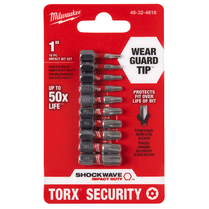 Ensemble de 10 embouts Torx 1"