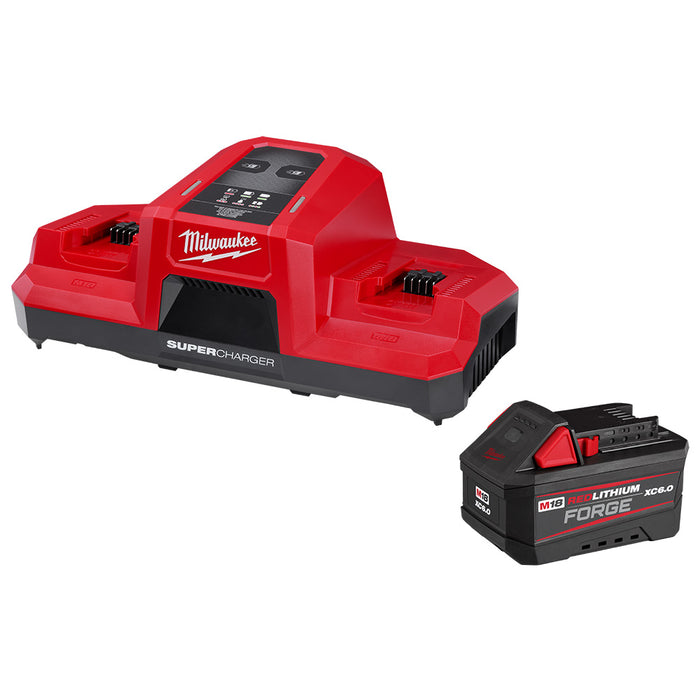 Ens. de chargeur double et batterie, 6 Ah