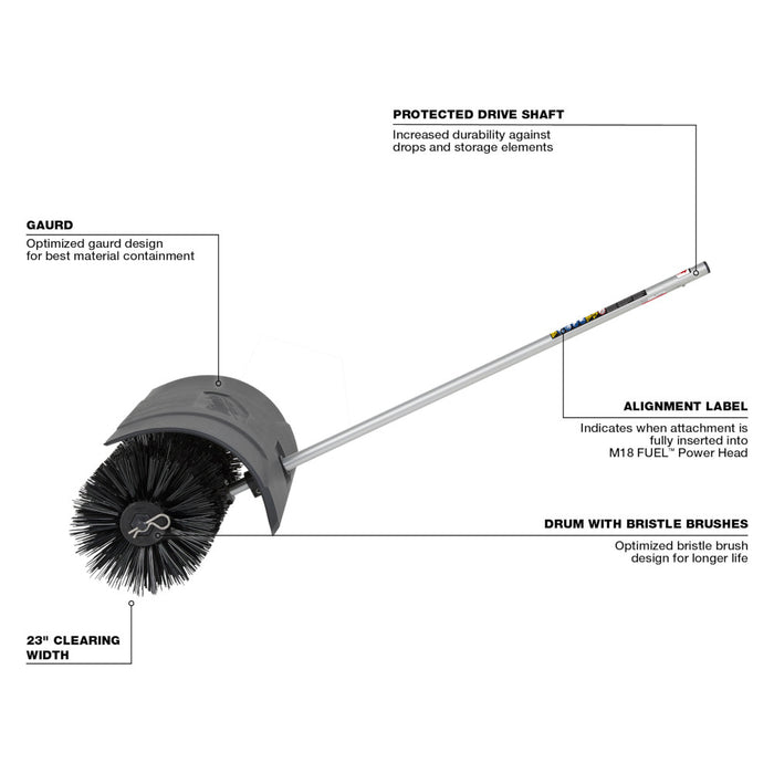 Accessoire brosse à poils pour balai 23"
