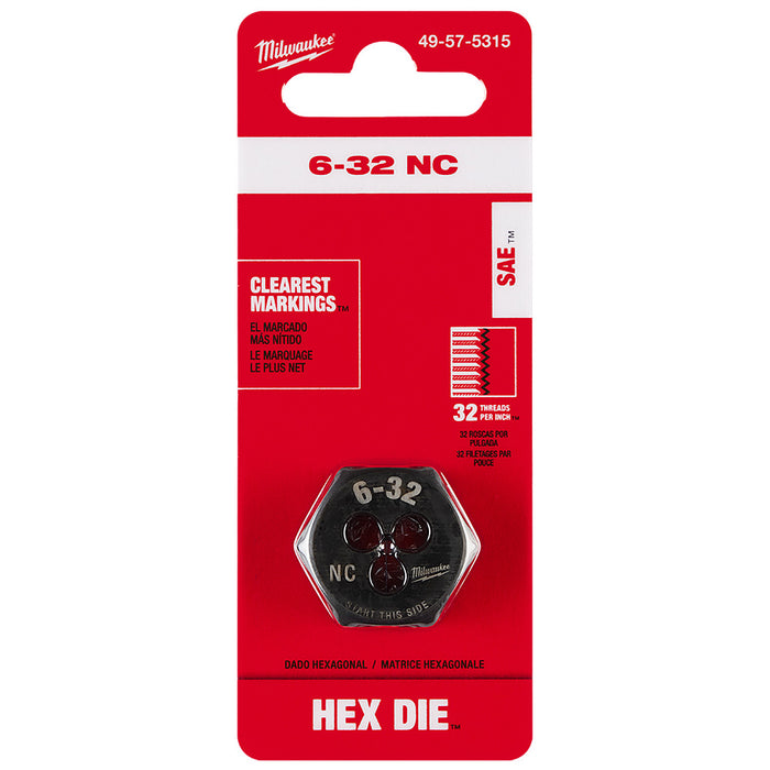 Filière hexagonale 6-32
