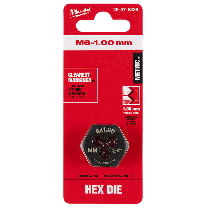 Filière hexagonale de 1" - M6 X 1.00