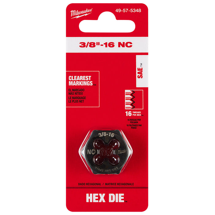 Filière hexagonale de 1" - 3/8" X 16NC