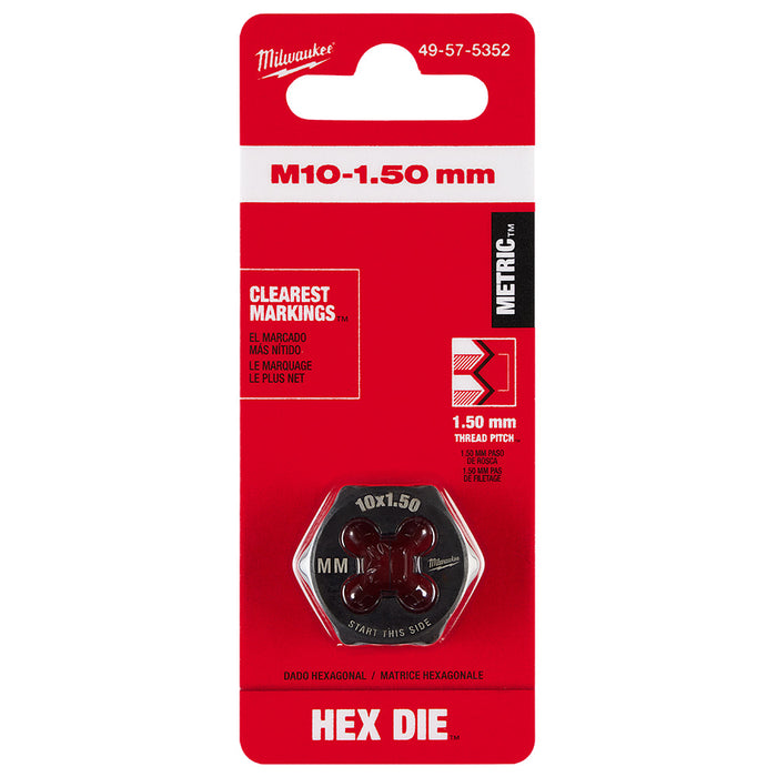 Filière hexagonale de 1" - M10 X 1.50