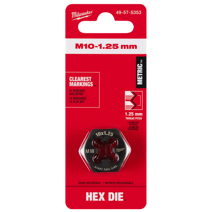 Filière hexagonale de 1" - M10 X 1.25