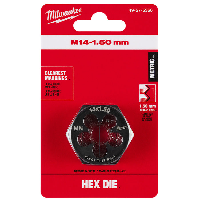 Filière hexagonale de 1-7/16" - M14 X 1.50