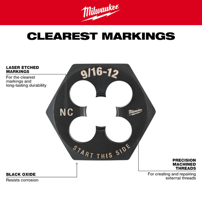Filière hexagonale de 1-7/16" - M14 X 1.50