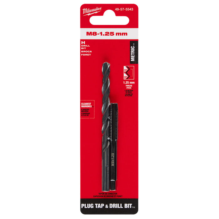 Ensemble de taraud M8 X 1.25 et foret #H