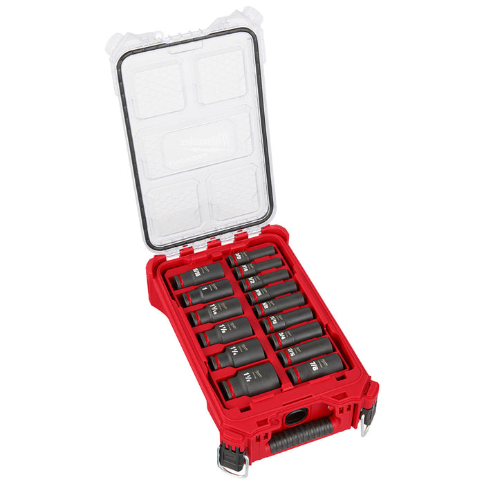 Ensemble de 15 douilles Packout à prise 1/2" - SAE