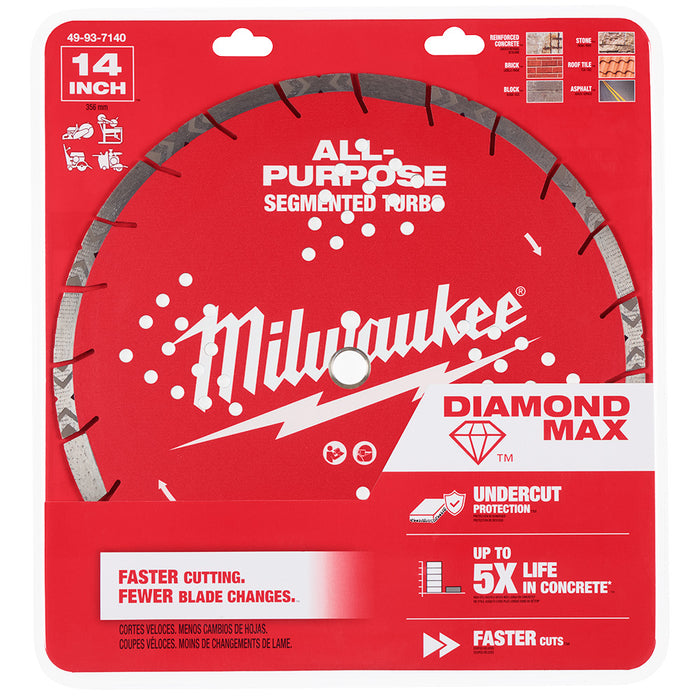 Lame au diamant Turbo segmentée 14"