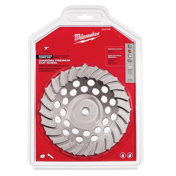 Meule boisseau diamantée 7"