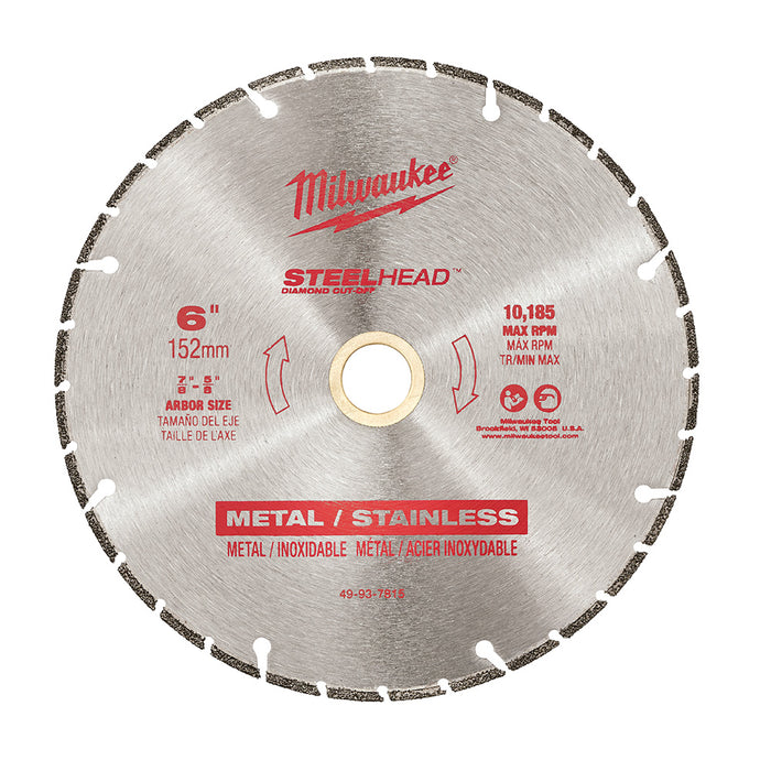 Lame au diamant pour métal et acier inoxydable 6"