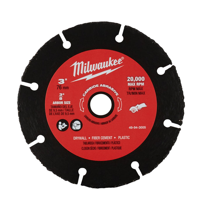 Lame abrasive au carbure 3" pour scie circulaire compacte