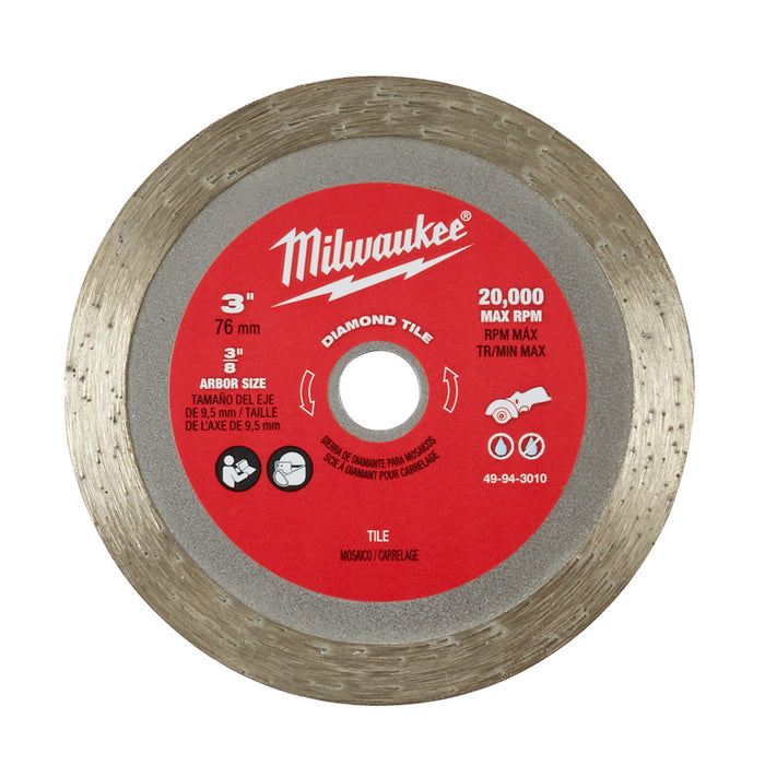 Lame au diamant 3" pour scie circulaire compacte