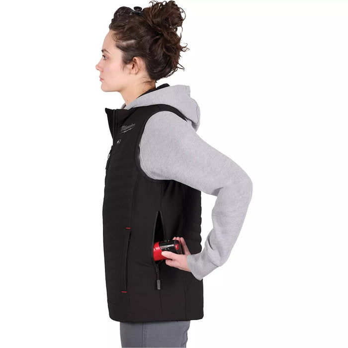 Ens. Veste chauffante sans manche AXIS M12 - Femme - Noir