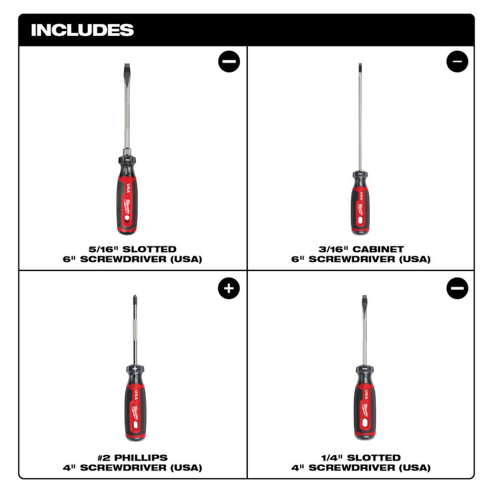 Ensemble de 4 tournevis Cushion Grip