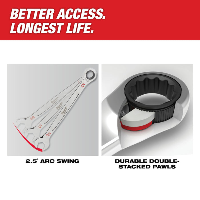 Clé à cliquet combinée plate 10mm