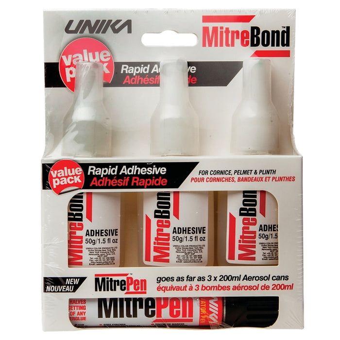 Adhésif instan. Crayon - Mitre Bond - 3x50g