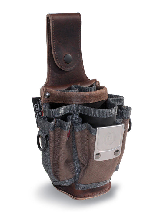 Porte-outils 13 pochettes, renforcé en cuir
