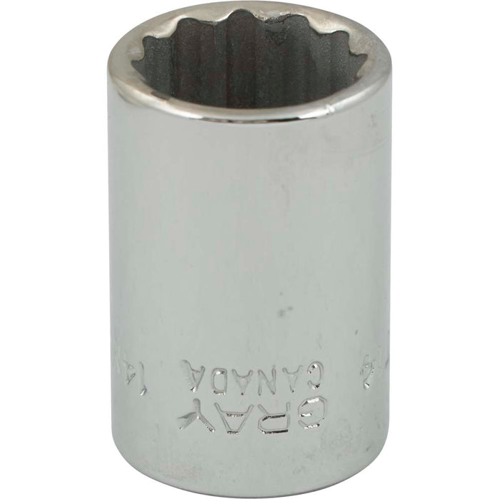Douille chromée régulière à prise 3/8" (12 pans x 14 mm)
