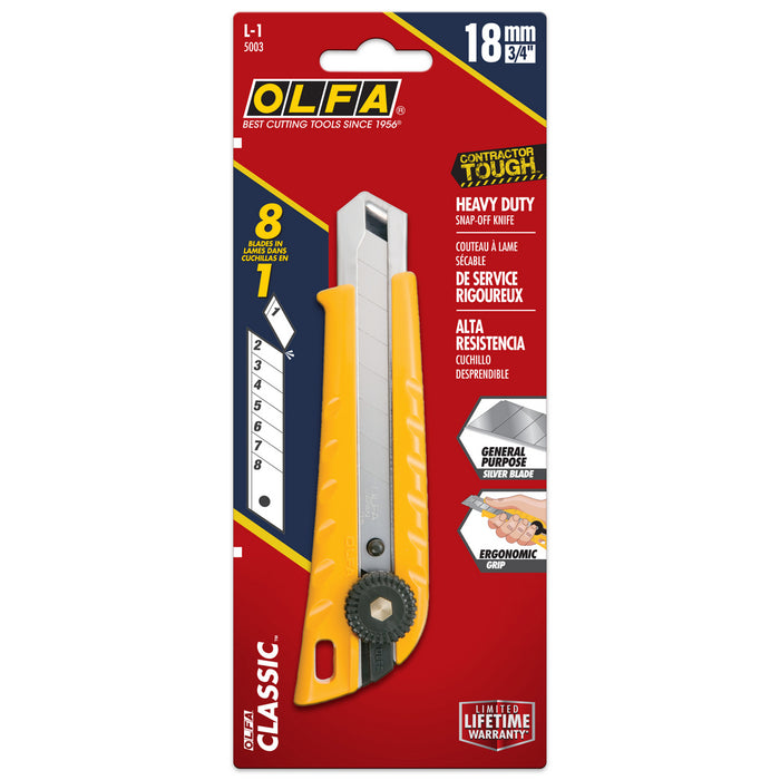 Couteau utilitaire robuste 18mm