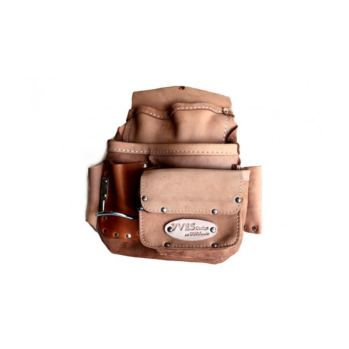 Sac à 3 poches avec porte-marteau et pochette velcro (Naturel)