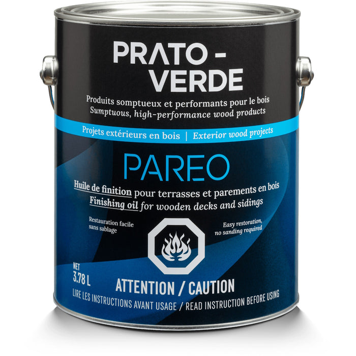Huile de finition extérieure pour bois Pareo - Noyer américain - 3.78 L