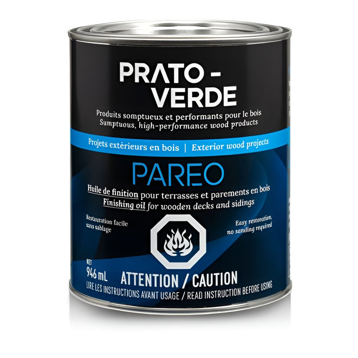 Huile de finition extérieure pour bois Pareo - Vieux pin - 946 mL