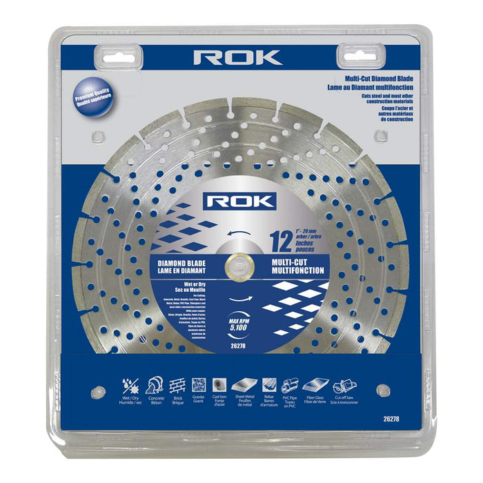 Lame de tronçonneuse 12" diamantée multifonction