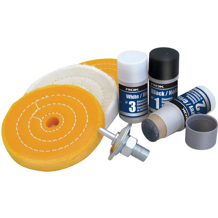Ensemble de meules et pâtes de polissage