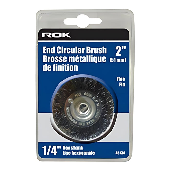 Brosse abrasive métallique 2" - Finition fine