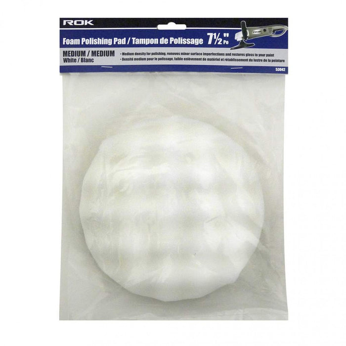 Tampon de polissage en mousse moyenne 7 1/2"
