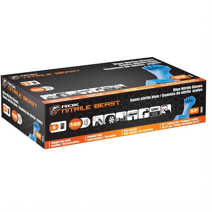 Gant en nitrile 5mil - Bleu - ROK