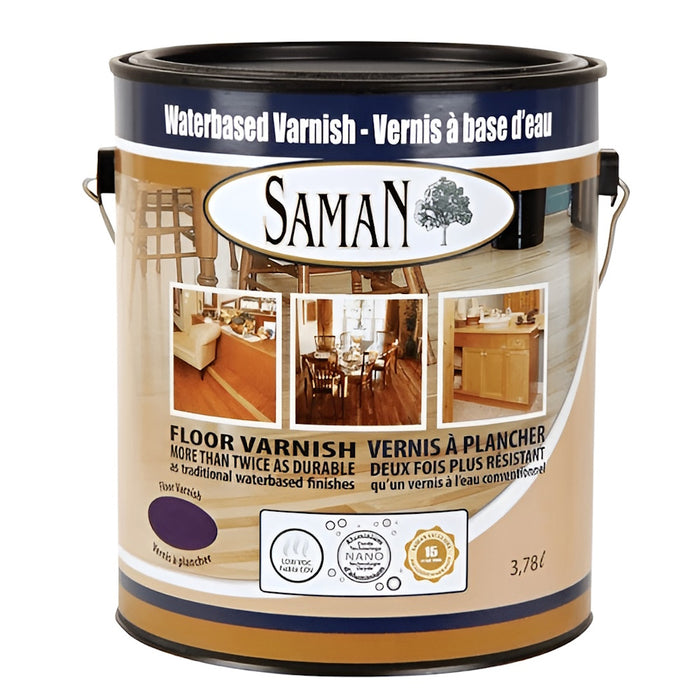 Vernis intérieur à base d'eau clair satiné - 3.78 L