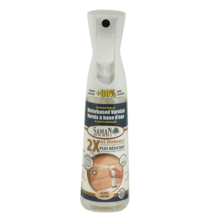 Vernis intérieur à base d"eau aérosol - Clair - Lustré - 300 mL