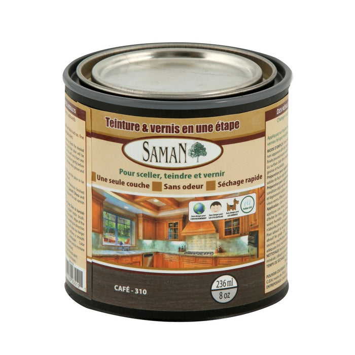 Teinture et vernis tout-en-un - Café - 236 mL
