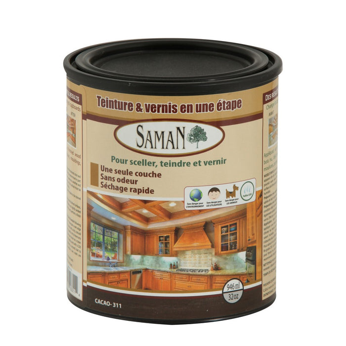 Teinture et vernis tout-en-un - Cacao - 946 mL