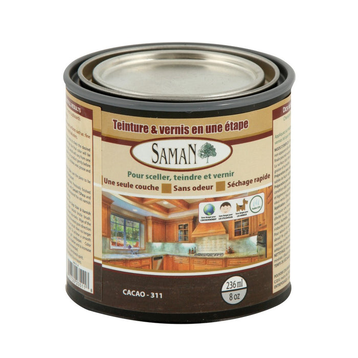Teinture et vernis tout-en-un - Cacao - 236 mL