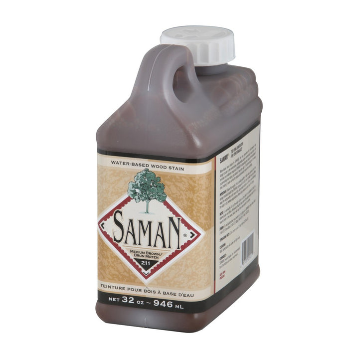 Teinture pour bois à base d'eau - Brun moyen - 946 mL