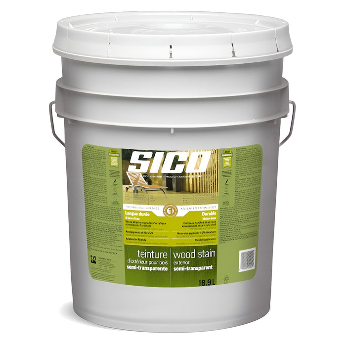 Teinture d'extérieur semi-transparente pour le bois - Base à teinter - 18.9 L