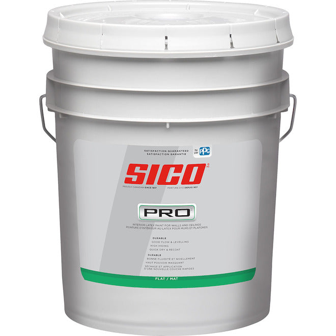 Peinture intérieure au latex - Sico Pro - Blanc mat - 18.9 L
