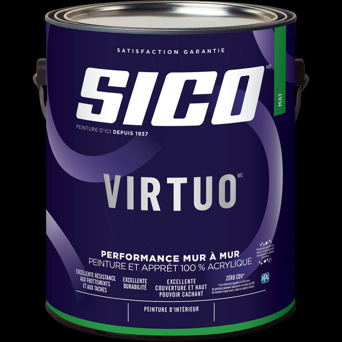 Peinture intérieure acrylique - Sico Virtuo - Base 1 mat - 3.78 L